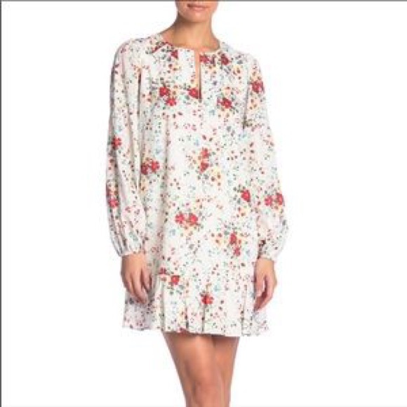 Parker Nola Floral Long Sleeve Shift Dress - Picture 8 of 8